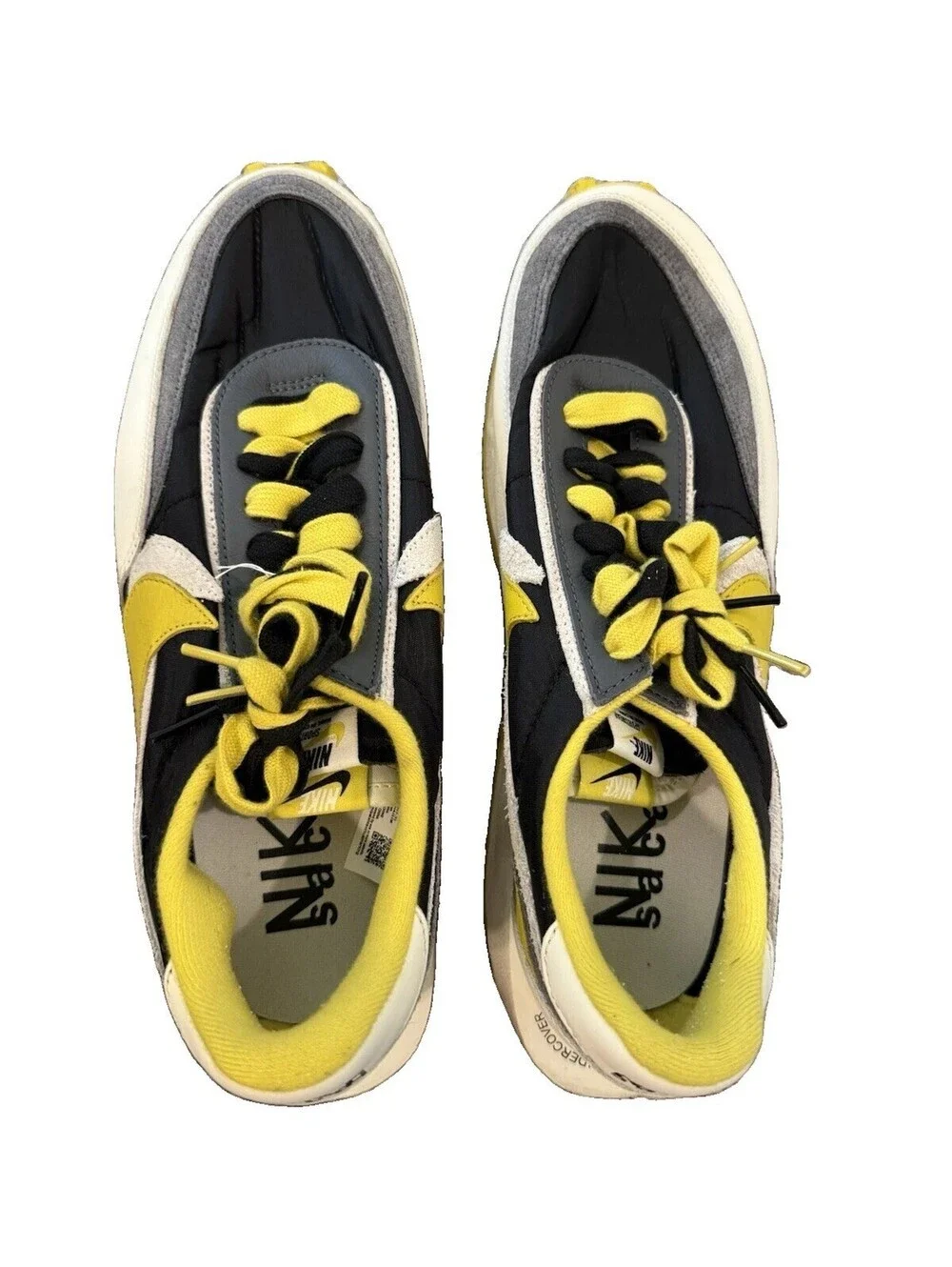 Nike Sacai x Undercover x LD Waffle Shoes Size 11M Black Bright Citron